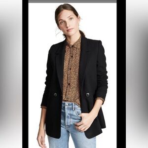 Anine Bing Madeline Wool Blend Black Blazer Women’s Size XS